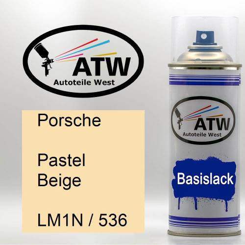 Porsche, Pastel Beige, LM1N / 536: 400ml Sprühdose, von ATW Autoteile West.